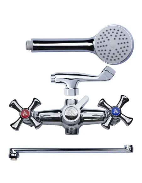 Змішувач для ванни Aquatica PL-2C255C (350 мм, вбудований дивертор картриджний) - 3