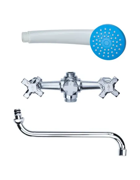 Змішувач для ванни Aquatica QN-2C458C (гус вигнутий, дивертор вбудований кульовий) - 3