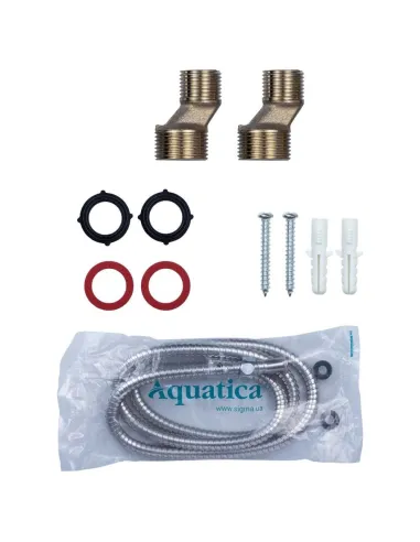 Смеситель для ванны Aquatica PM-5C457C (гусак изогнутый, дивертор встроенный шаровый) - 1