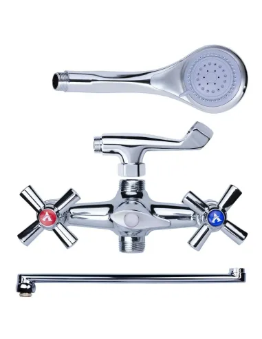 Смеситель для ванны Aquatica PM-2C257C, 350 мм, дивертор встроенный картриджный - 3