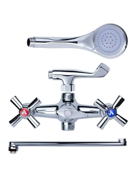 Смеситель для ванны Aquatica PM-2C257C, 350 мм, дивертор встроенный картриджный - 3