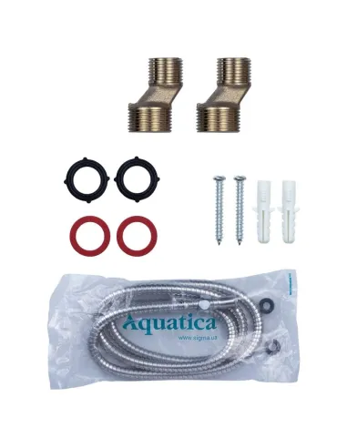 Змішувач для ванни Aquatica PL-5C455C (гус вигнутий, дивертор вбудований кульовий) - 1