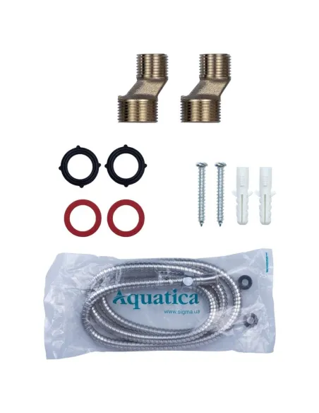 Змішувач для ванни Aquatica PL-5C455C (гус вигнутий, дивертор вбудований кульовий) - 1