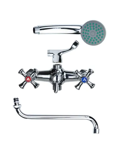 Змішувач для ванни Aquatica PL-5C455C (гус вигнутий, дивертор вбудований кульовий) - 3