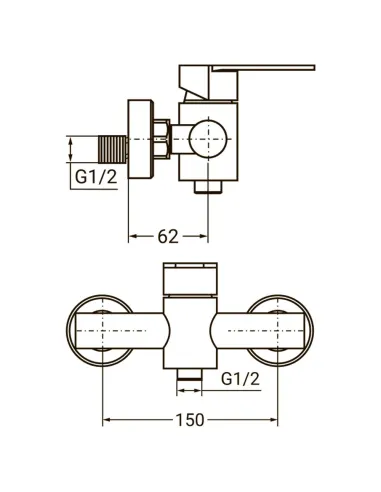 Змішувач для душу Aquatica HT-1D171P (нержавіюча сталь) - 13