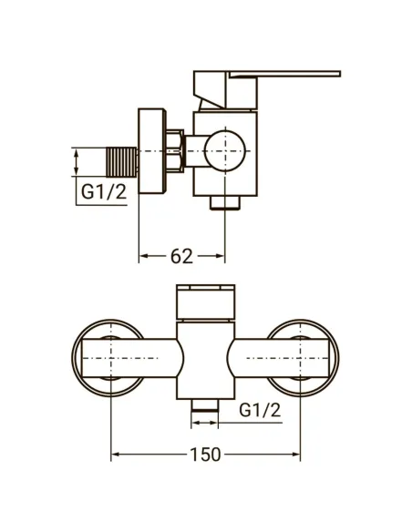 Змішувач для душу Aquatica HT-1D171P (нержавіюча сталь) - 13