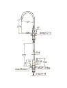 Змішувач для кухні Aquatica KT-4B170P (35 мм, гайка, нержавіюча сталь) - 2