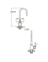 Змішувач для кухні Aquatica HL-4B530C (35 мм, гайка, силіконовий гусак) - 2