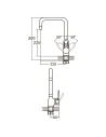 Змішувач для кухні Aquatica HL-4B230C (35 мм, гайка) - 4