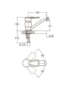 Смеситель для кухни Aquatica MD-2B144C (40 мм, гусак 150 мм, шпилька) - 5