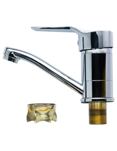 Смеситель для кухни Aquatica MJ-1B135C, 40 мм, гусак 150 мм, гайка - 2