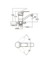 Смеситель для кухни Aquatica MJ-1B135C, 40 мм, гусак 150 мм, гайка - 4