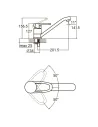 Змішувач для кухні Aquatica MJ-2B229C (40 мм, гусак 250 мм, шпилька) - 5