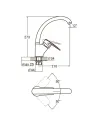 Змішувач для кухні Aquatica ML-4B441C (40 мм, гайка) - 4