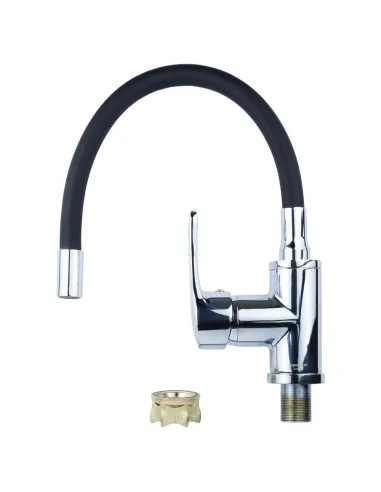 Смеситель для кухни Aquatica ML-4B544C, 40 мм, гайка, гусак силиконовый - 2