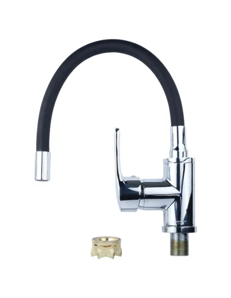 Смеситель для кухни Aquatica ML-4B544C, 40 мм, гайка, гусак силиконовый - 2