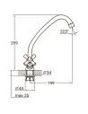 Змішувач для кухні Aquatica PM-1B157C (гайка, економ, кратно 2 шт) - 3