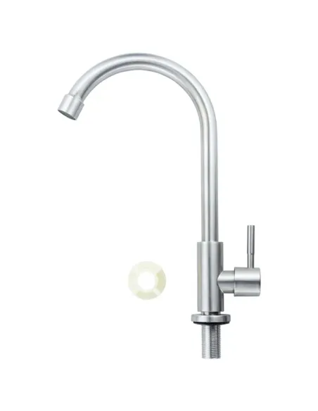 Монокран для умывальника Aquatica KT-1G170P (гайка, нержавейка) - 3