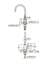 Смеситель для кухни Aquatica KT-4B570P (35 мм, гайка, нержавейка, гусак силиконовый) - 2