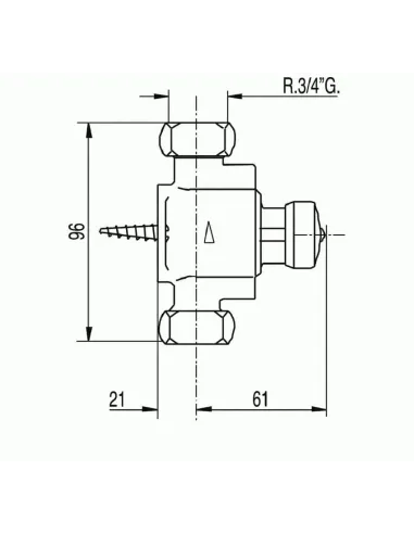 Кран дозатор для душа Tres 1.12.167 хром - 2