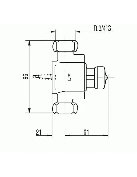 Кран дозатор для душа Tres 1.12.167 хром - 2