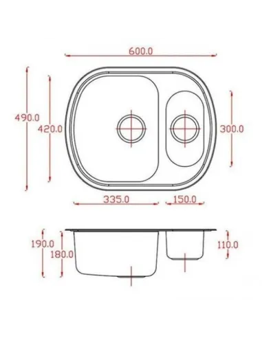 Мийка овальна Romzha Vayorika 1.0A Textura - 1