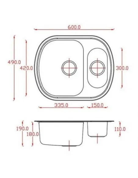 Мийка овальна Romzha Vayorika 1.0A Textura - 1