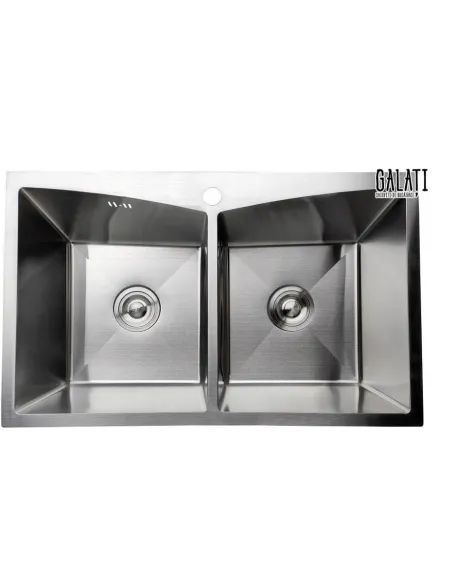 Мойка для кухни из нержавеющей стали прямоугольная Romzha Arta U-730D, 780х480х230 мм - 1