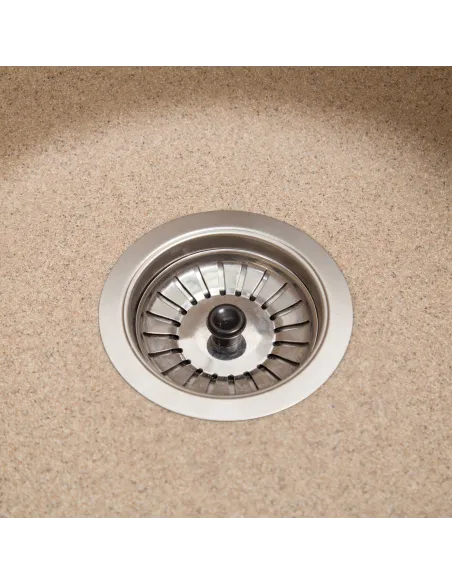 Мойка кухонная каменная круглая Romzha Eva Piesok 301, 475x475x175 мм - 3