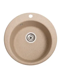 Мойка кухонная каменная круглая Romzha Eva Piesok 301, 475x475x175 мм - 4