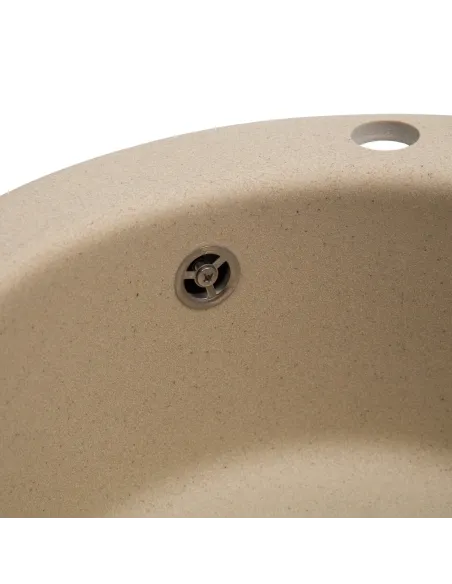 Мойка кухонная каменная круглая Romzha Eva Avena 501, 475x475x175 мм - 2