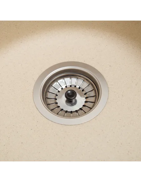 Мойка кухонная каменная круглая Romzha Eva Avena 501, 475x475x175 мм - 3