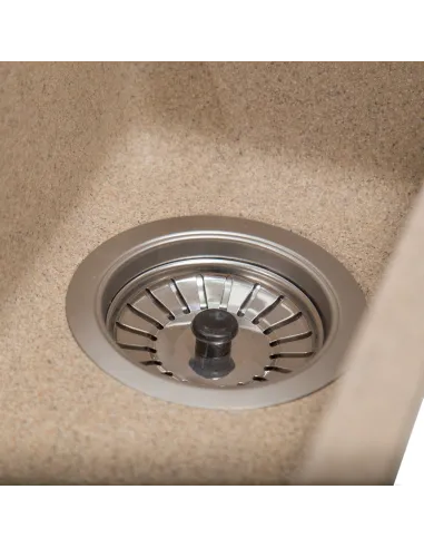 Мойка кухонная каменная прямоугольная Romzha Mira U-160 Piesok 301, 200x420x217 мм - 2