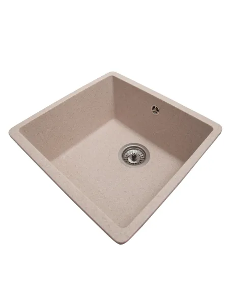 Мийка кухонна кам`яна квадратна Romzha Mira U-400 Bezhvy 401, 440x420x217 мм - 2