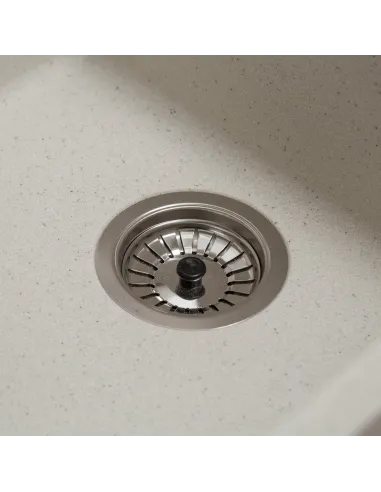 Мийка кухонна кам`яна квадратна Romzha Mira U-400 Biela 101, 440x420x217 мм - 2