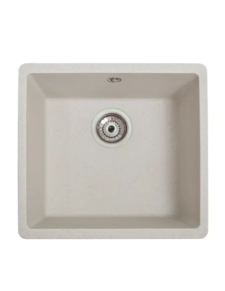Мийка кухонна кам`яна квадратна Romzha Mira U-400 Biela 101, 440x420x217 мм - 3
