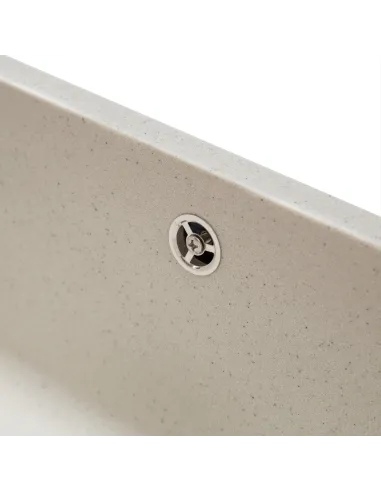 Мийка кухонна кам`яна квадратна Romzha Mira U-400 Biela 101, 440x420x217 мм - 4