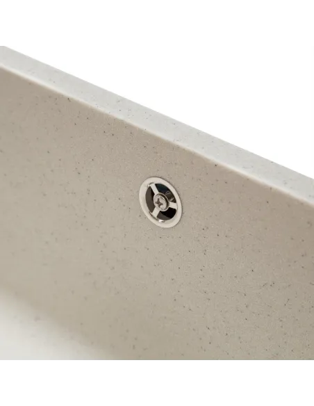 Мийка кухонна кам`яна квадратна Romzha Mira U-400 Biela 101, 440x420x217 мм - 4