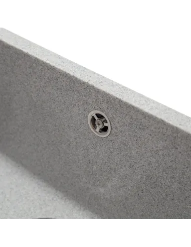 Мийка кухонна кам`яна квадратна Romzha Mira U-400 Seda 601, 440x420x217 мм - 1