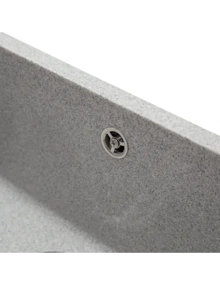 Мийка кухонна кам`яна квадратна Romzha Mira U-400 Seda 601, 440x420x217 мм - 1