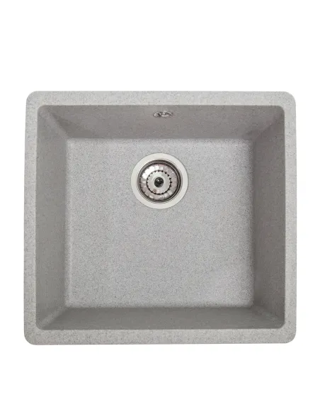 Мийка кухонна кам`яна квадратна Romzha Mira U-400 Seda 601, 440x420x217 мм - 4