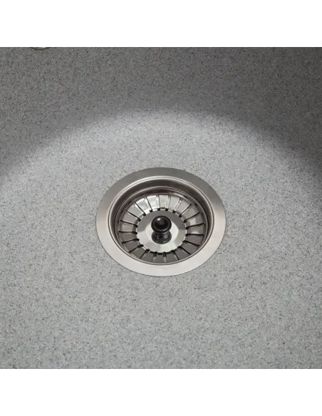 Мийка кухонна кам`яна кругла Romzha Eva Seda 601, 475x475x175 мм - 3