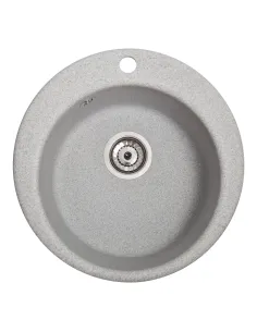 Мийка кухонна кам`яна кругла Romzha Eva Seda 601, 475x475x175 мм - 4