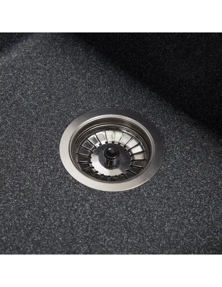 Мойка кухонная каменная квадратная Romzha Mira U-400 Grafit 201, 440x420x217 мм - 4