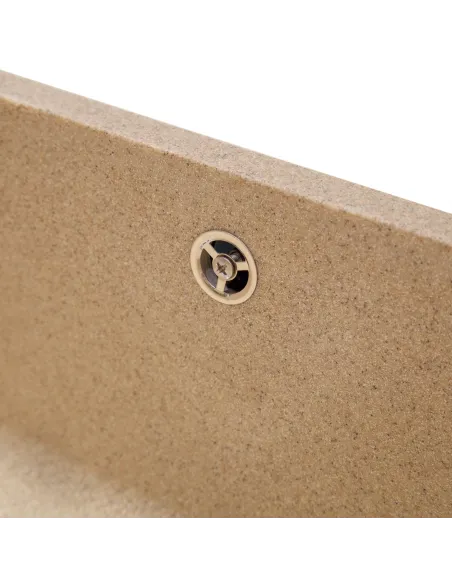 Мийка кухонна кам`яна квадратна Romzha Mira U-400 Piesok 301, 440x420x217 мм - 3