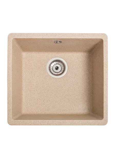 Мийка кухонна кам`яна квадратна Romzha Mira U-400 Piesok 301, 440x420x217 мм - 1