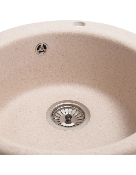 Мийка кухонна кам`яна кругла Romzha Eva Bezhvy 401, 475x475x175 мм - 3