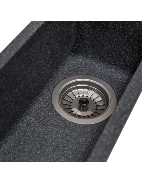 Мойка кухонная каменная прямоугольная Romzha Mira U-160 Grafit 201, 200x420x217 мм - 3