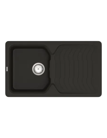 Мойка кухонная каменная Vankor Sigma SMP 02.85 Black 845х490 мм, прямоугольная, черная - 1