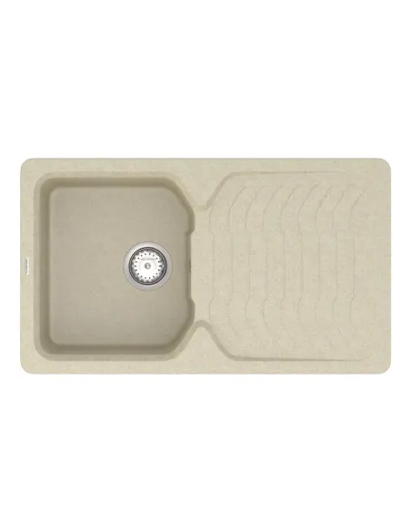Мийка кухонна кам`яна Vankor Sigma SMP 02.85 Beige 845х490 мм, прямокутна, бежева - 1